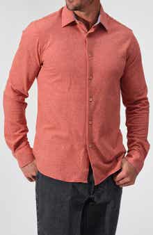 STUDIO GARNET LOS ANGELES Mélange Knit Button-Down Shirt