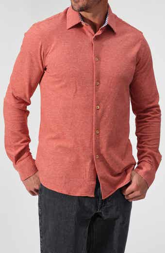 STUDIO GARNET LOS ANGELES Mélange Knit Button-Down Shirt