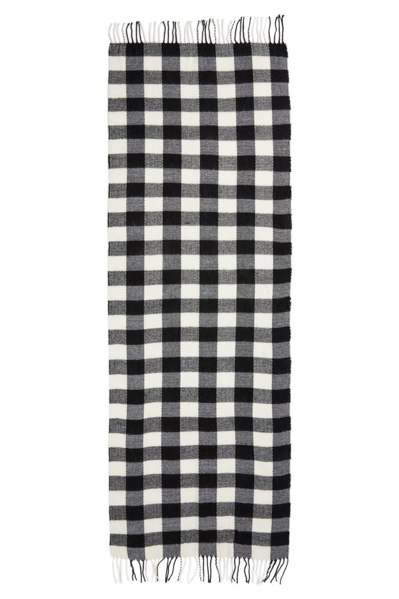 BP Buffalo Check Scarf, Alternate, color, BLACK/IVORY