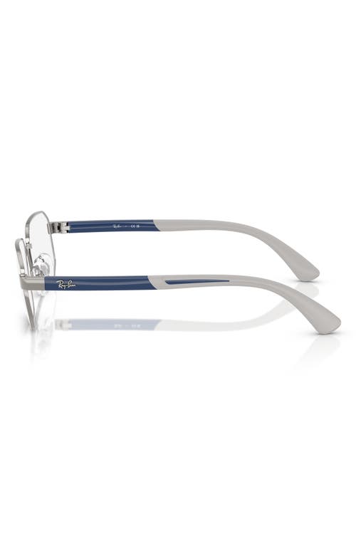 Shop Ray Ban Ray-ban Kids' 48mm Irregular Optical Glasses In Gunmetal