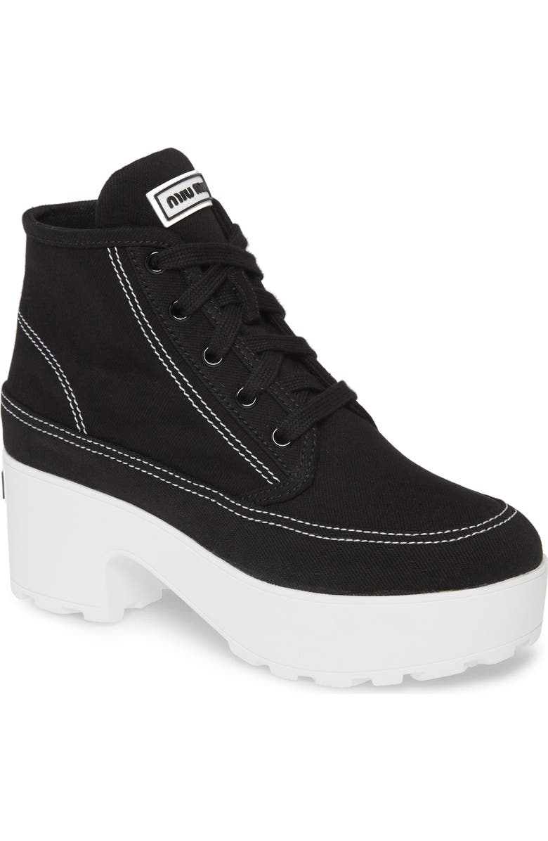 Miu Miu Platform Bootie, Main, color,