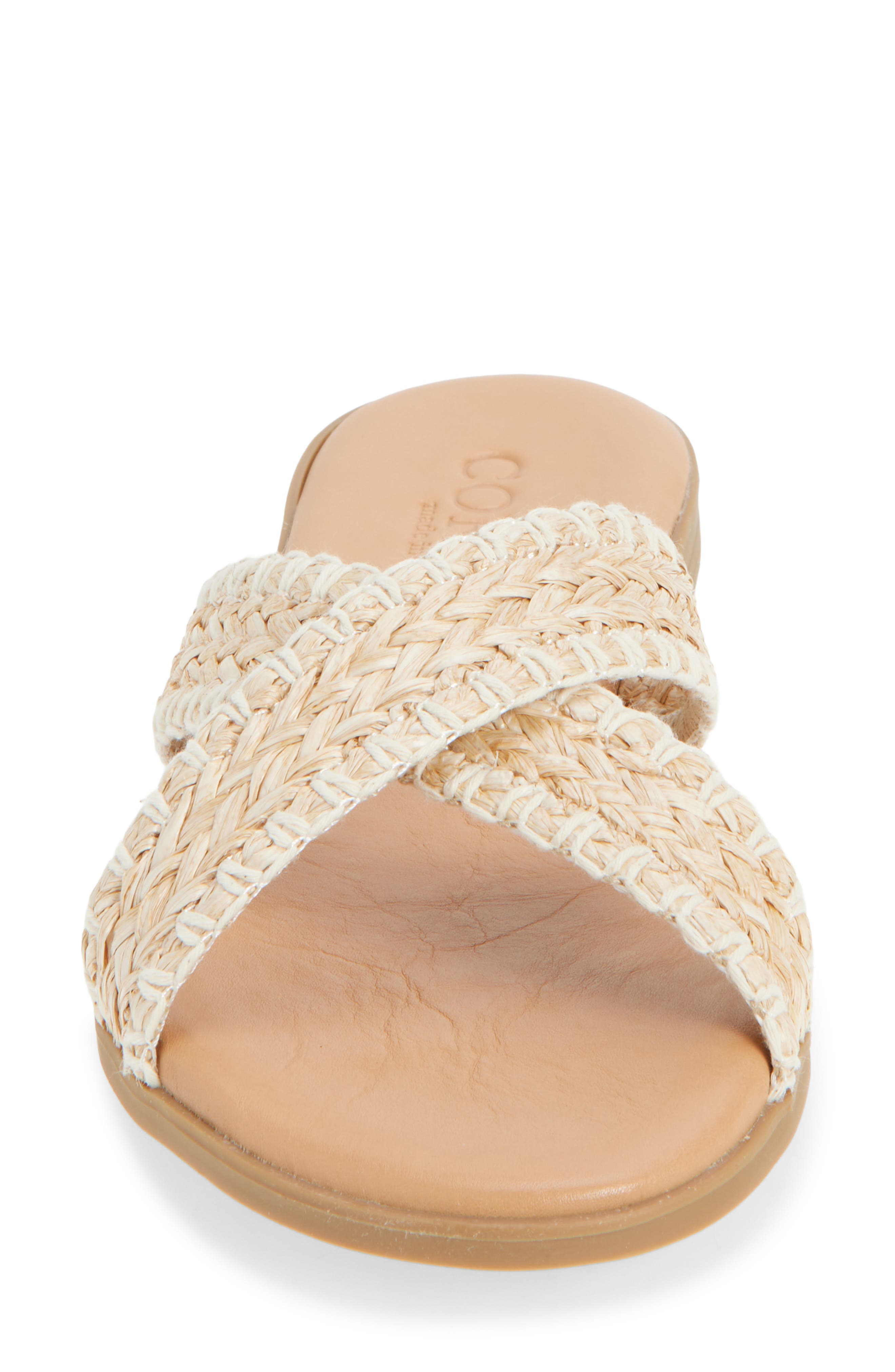 Cordani Felice Slide Sandal, Alternate, color, Rafia Beige