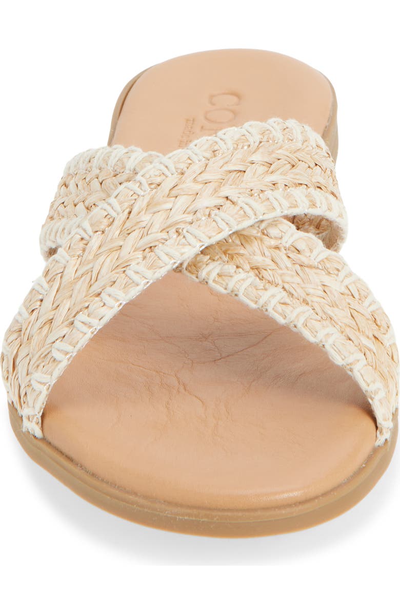 Cordani Felice Slide Sandal, Alternate, color, Rafia Beige