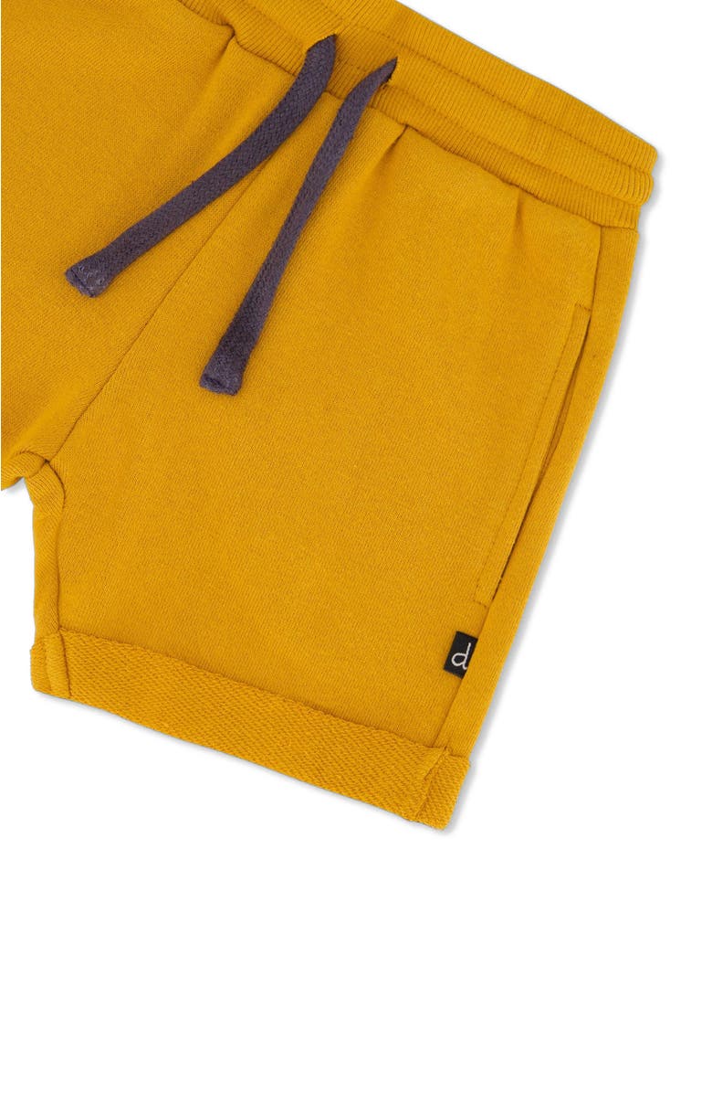 Deux par Deux Baby Boy's French Terry Short Vibrant Orange, Alternate, color,