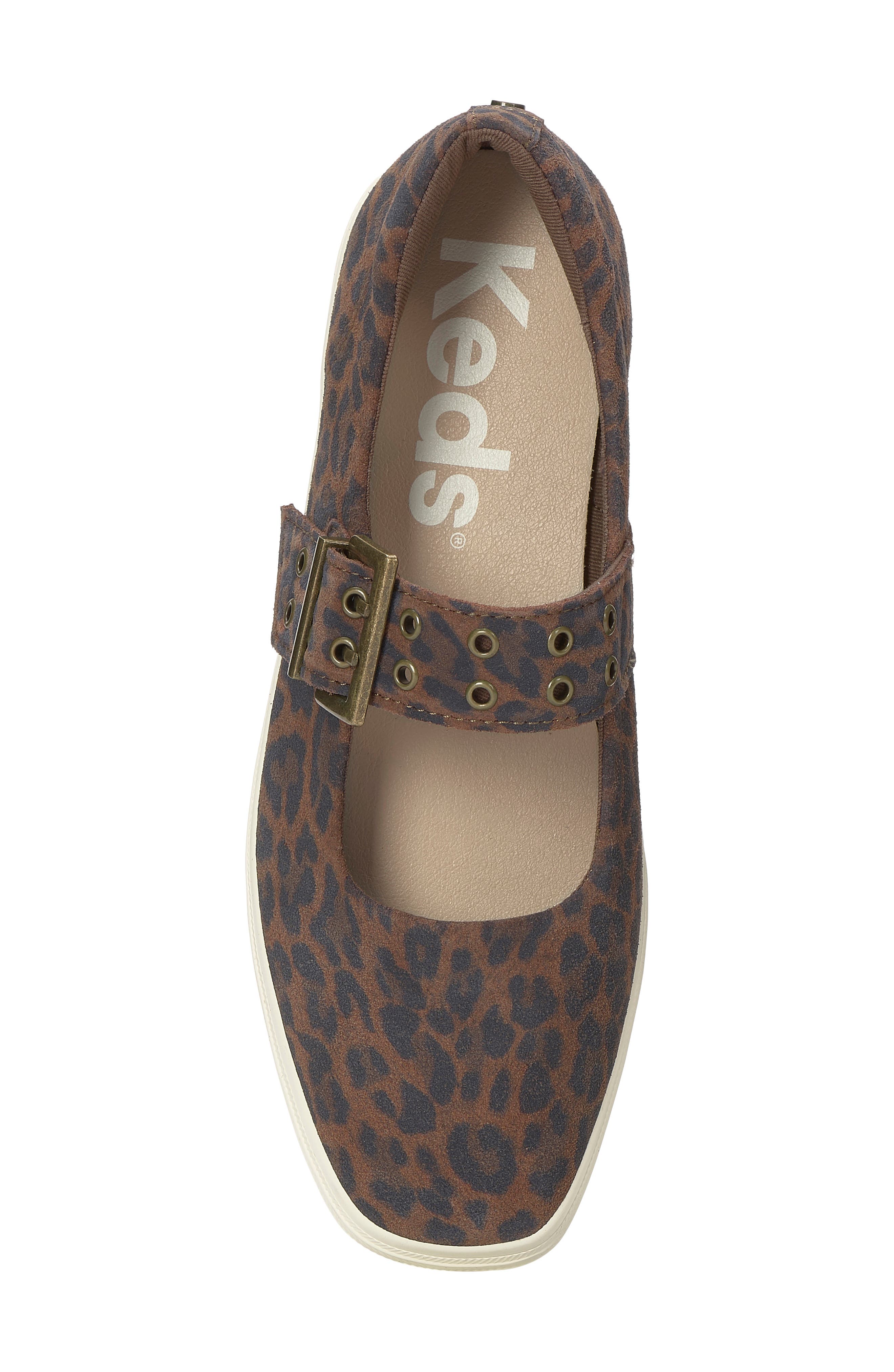 Leather Square Toe Mary Jane Sneaker, Alternate, color, DARK BROWN
