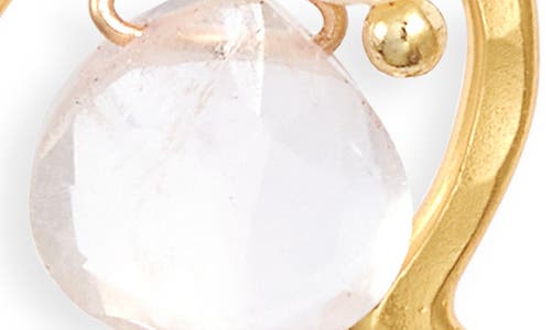 Kiara By Ki-ele Cherry Quartz Heart Drop Earrings In Gold