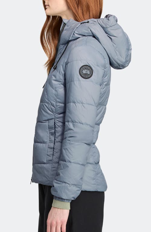 Shop Canada Goose Abbott Hooded 750 Fill Power Down Jacket In Light Ozone Blue