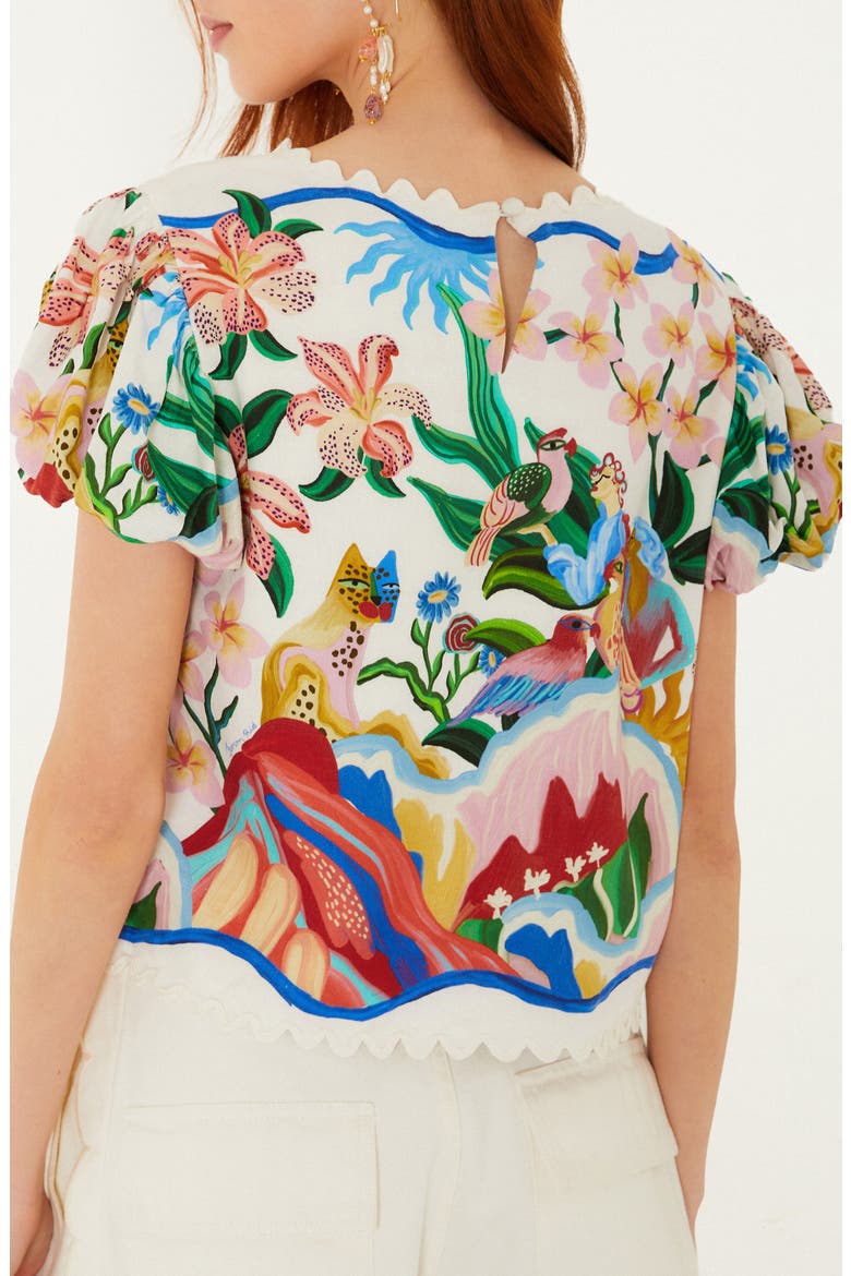 Garden of Life Floral Print Blouse, Alternate, color, OFF-WHITE