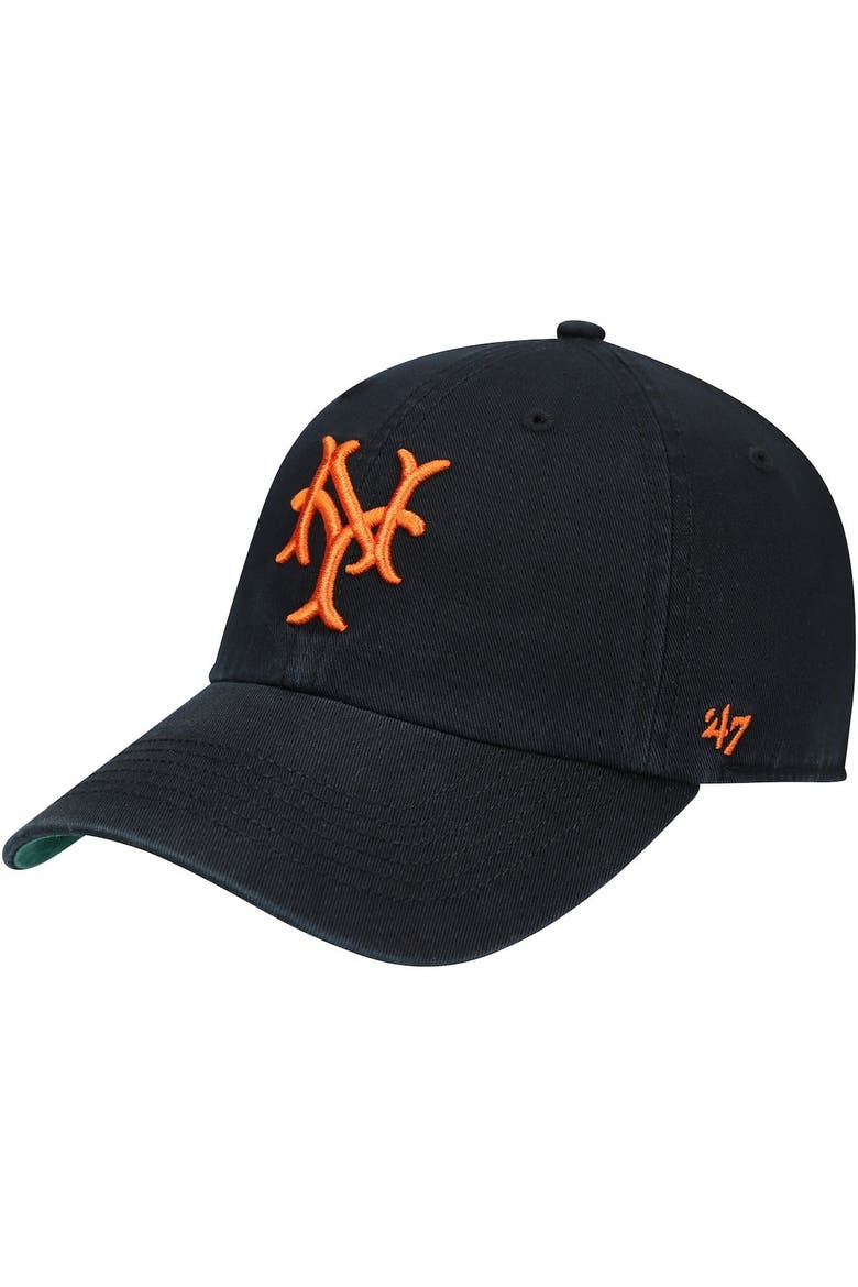 Men's '47 Black NY Giants Cooperstown Collection Franchise Logo Fitted Hat, Main, color, Black