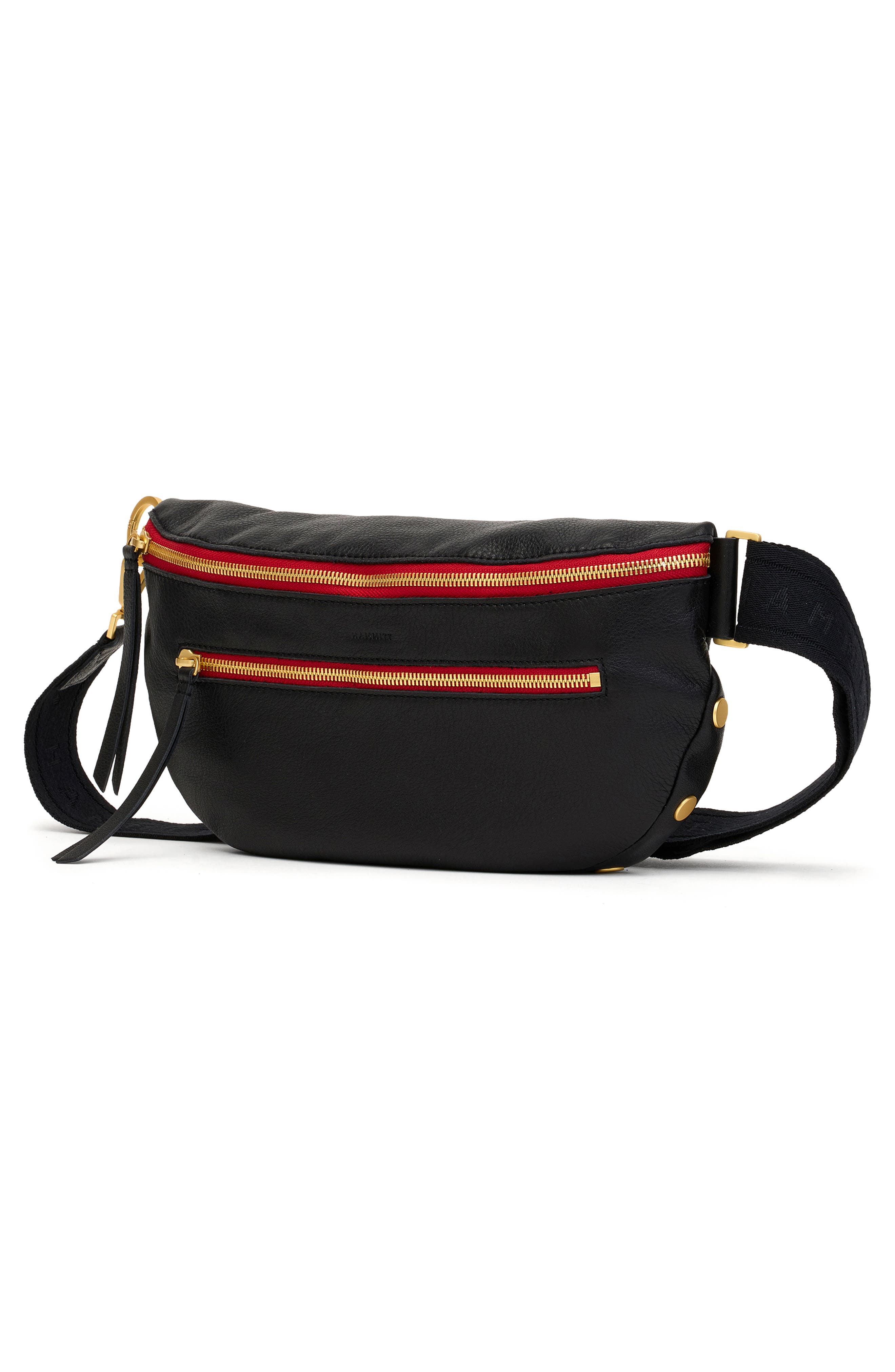 HAMMITT Charles Large Crossbody Bag, Alternate, color, Black/ Brushed Gold