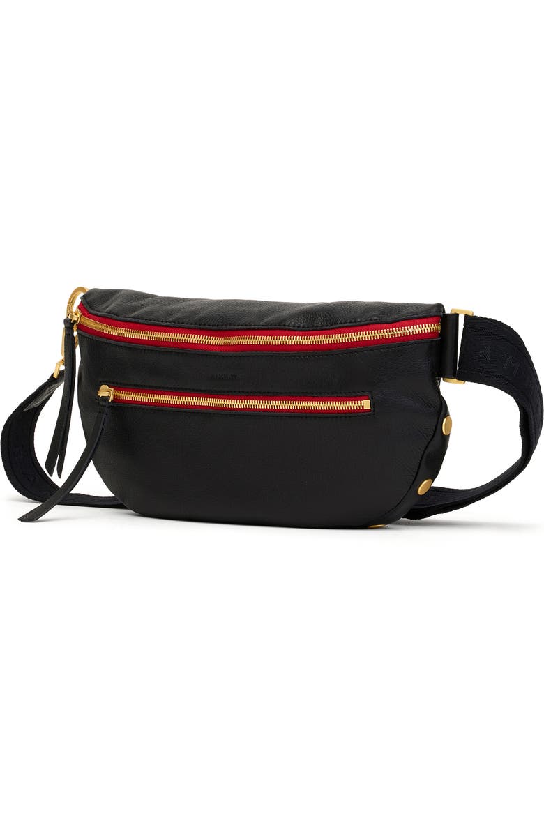 HAMMITT Charles Large Crossbody Bag, Alternate, color, Black/ Brushed Gold