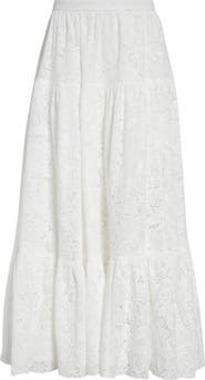 Erdem Tiered Full Volume Lace Skirt