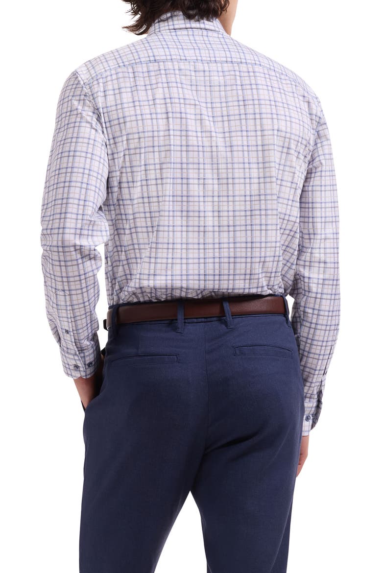 James OoohCotton® Plaid Print Button-Up Shirt, Alternate, color, AIR BLUE