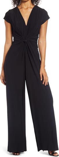Twist Front Jersey Jumpsuit