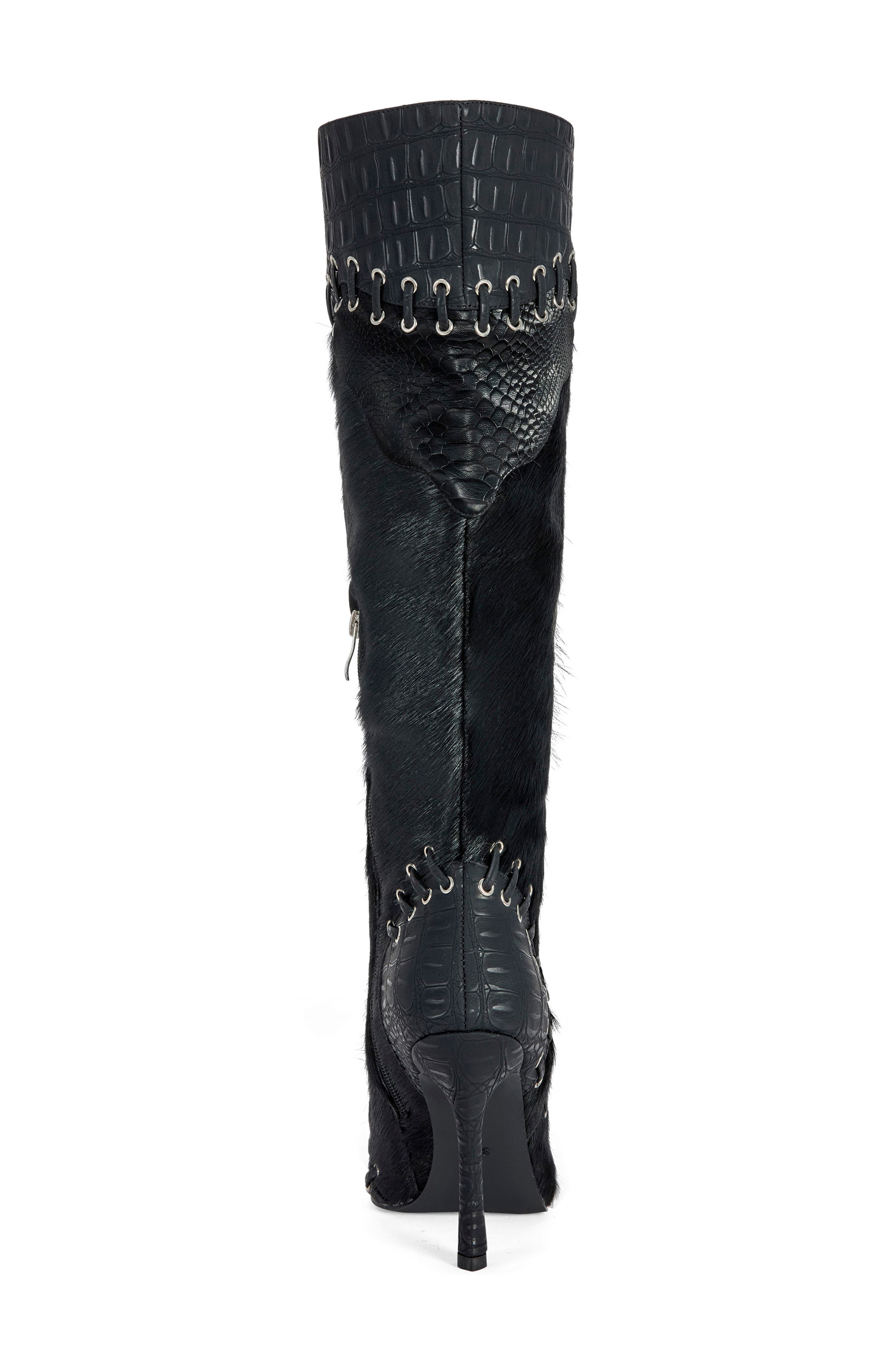 Novak Knee High Boot, Alternate, color, BLACK