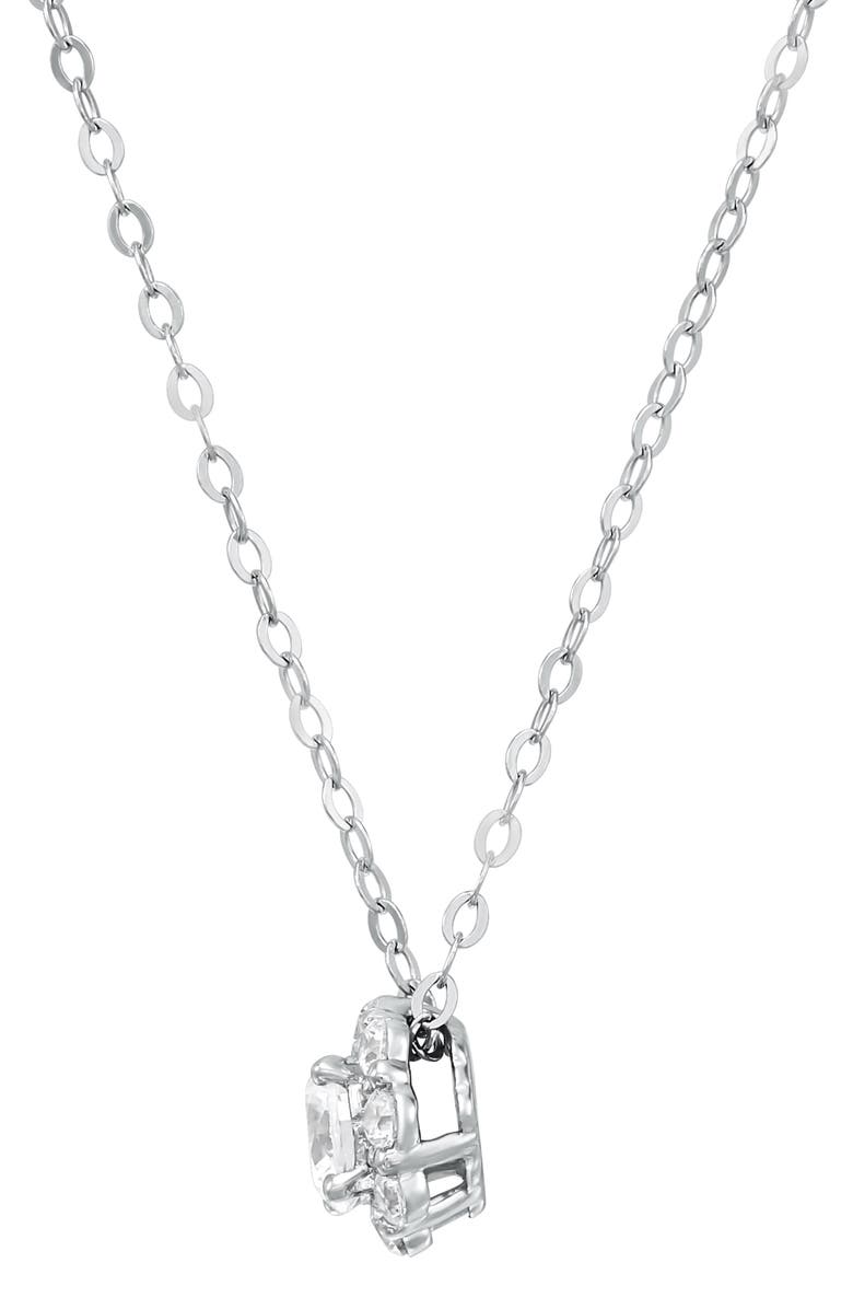 Frankie & Zoe Lab Grown Diamond Solitaire Necklace, Alternate, color, White Gold