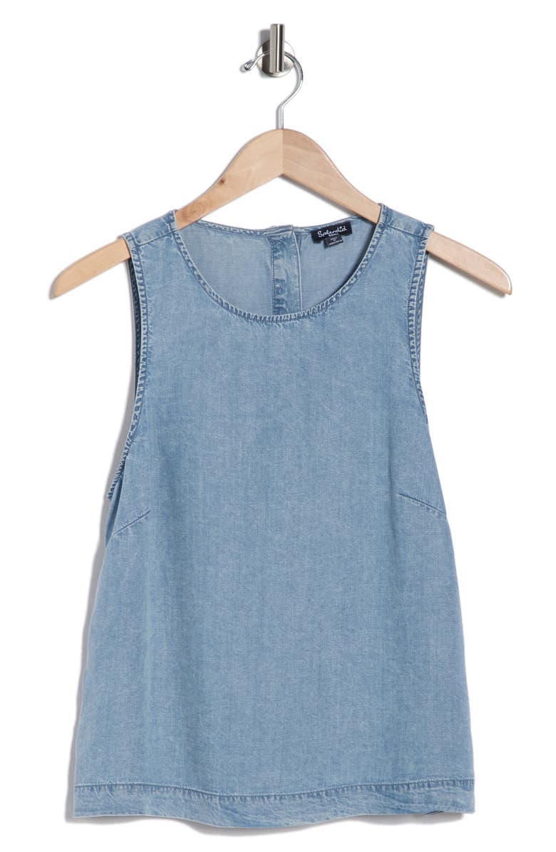 Splendid Chambray Tank, Main, color, Indigo Blue