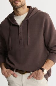 JACHS Textured Knit Hooded Pullover