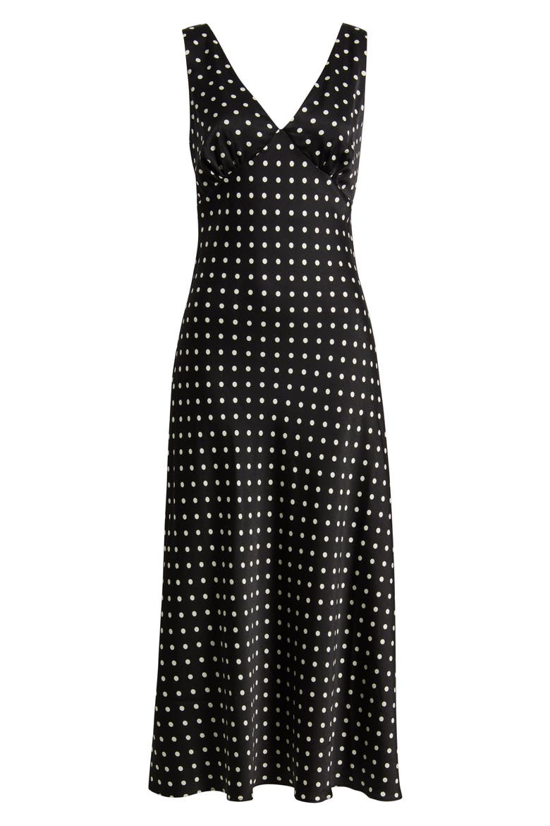 Julia Polka Dot Slipdress, Alternate, color, BLACK / WHITE