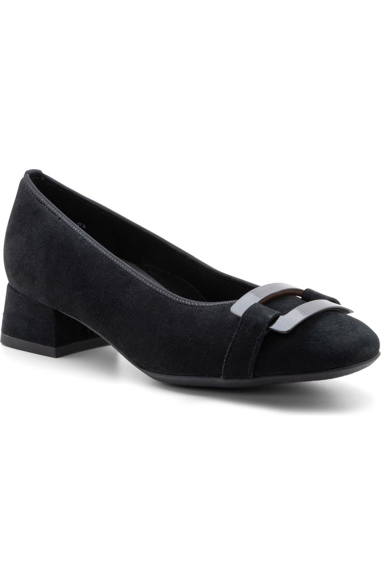 ara Gentian Pump, Main, color, Black Suede