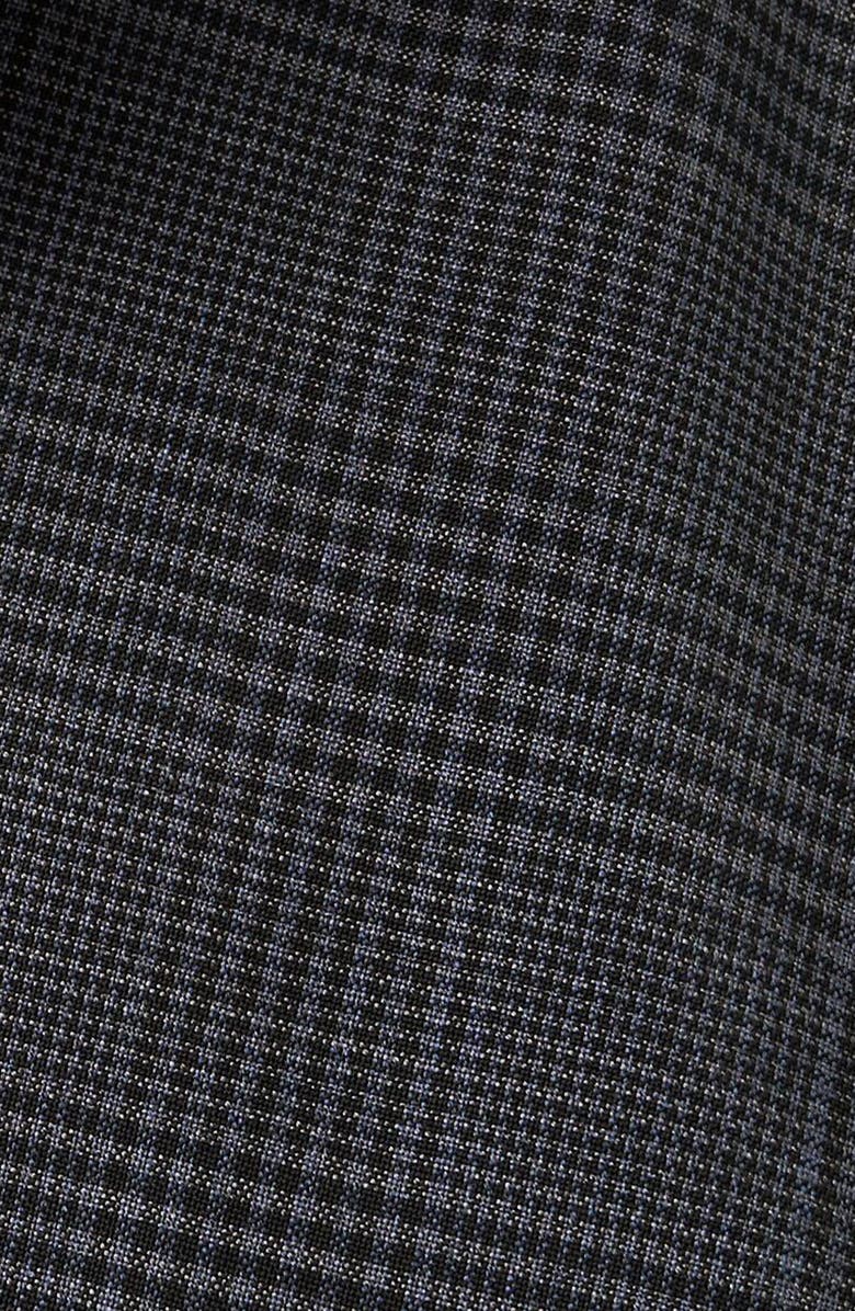 Eton Slim Fit Grey Glen Check Wool Dress Shirt, Alternate, color, Dark Grey