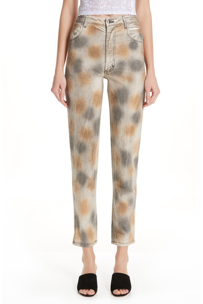 Echkaus Latta EL Tie Dye Straight Leg Jeans, Main, color, DIRTY DYE