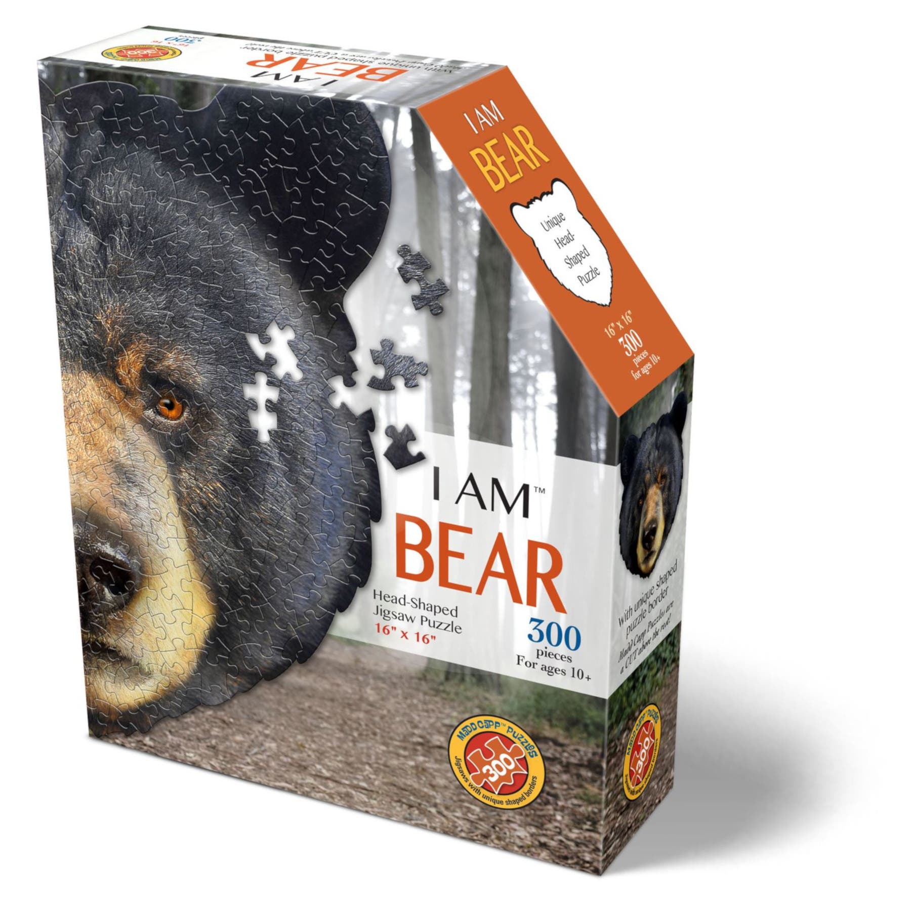 Madd Capp I Am Bear 300 Pieces Animal Shaped Jigsaw Puzzle in Multicolored 