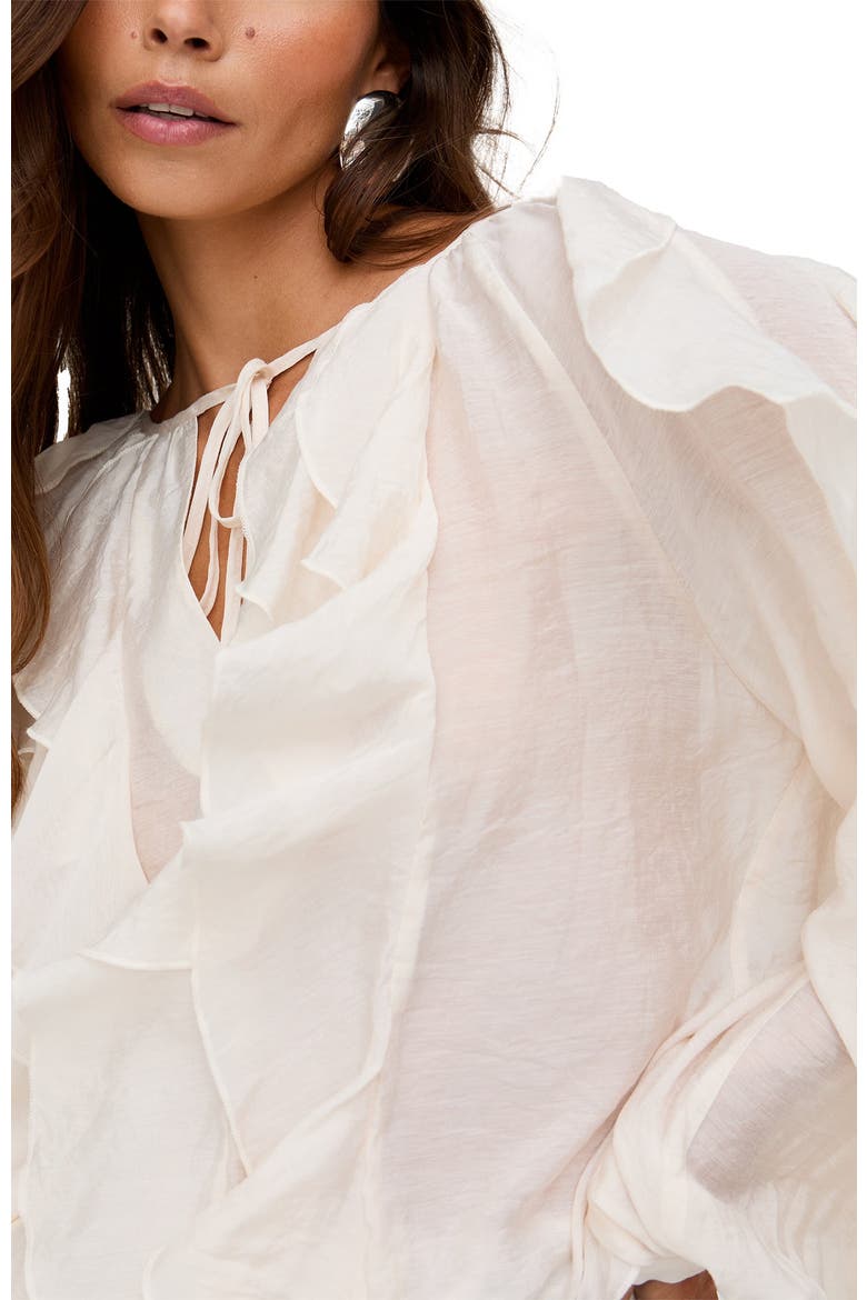 Sophie All Over Ruffle Blouse, Alternate, color, Natural