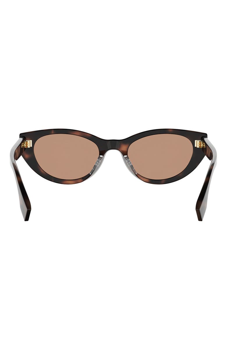 Fendi Lettering 51mm Cat Eye Sunglasses, Alternate, color, Havana / Other / Brown