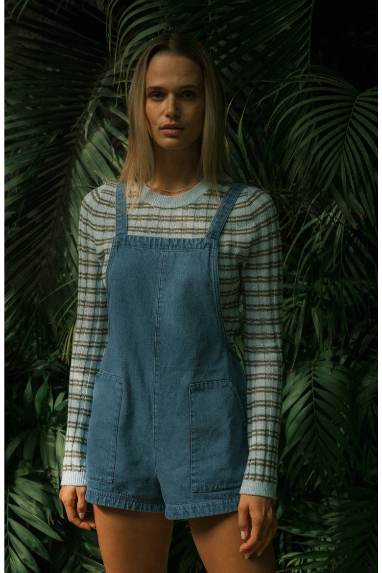 Clare Rib Crop Sweater, Alternate, color, MISTY BLUE
