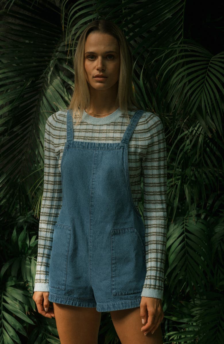 Billabong Clare Rib Crop Sweater, Alternate, color, Misty Blue