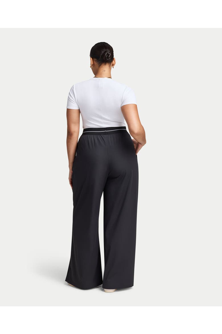 Everyday Mid Rise Wide Leg Trouser, Alternate, color, Black