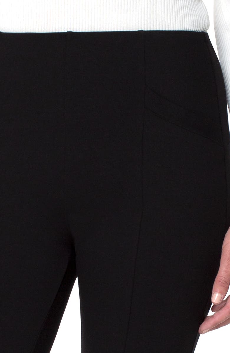 Liverpool Stella Kick Flare Ponte Crop Pants, Alternate, color, Black