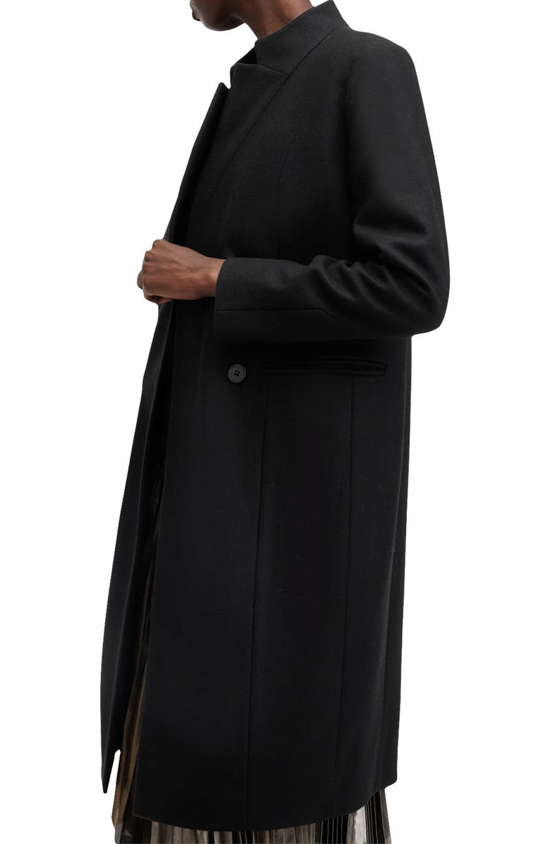 AllSaints Sidney Wool Blend Coat, Alternate, color, Black