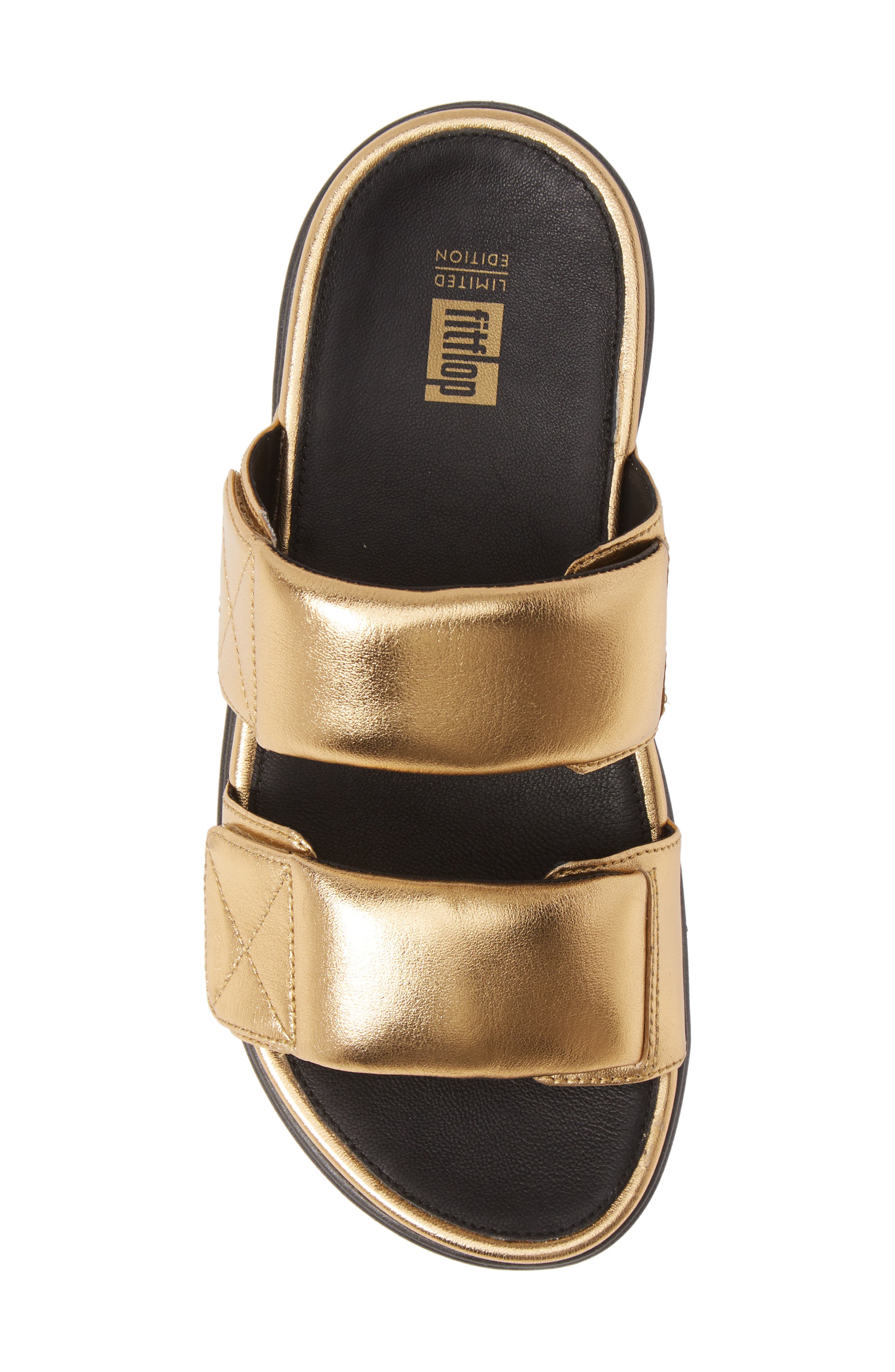 Loosh Luxe Slide Sandal, Alternate, color, ARTISAN GOLD LEATHER