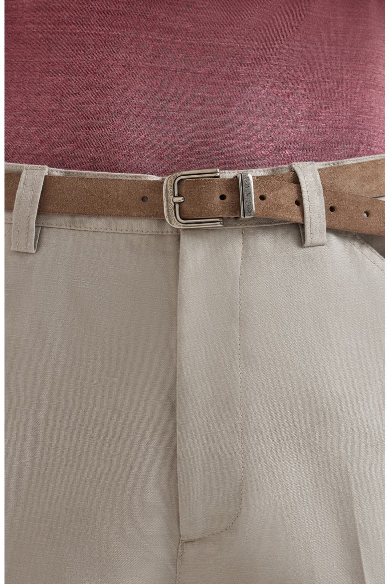 Reversed leather belt, Alternate, color, Light Brown