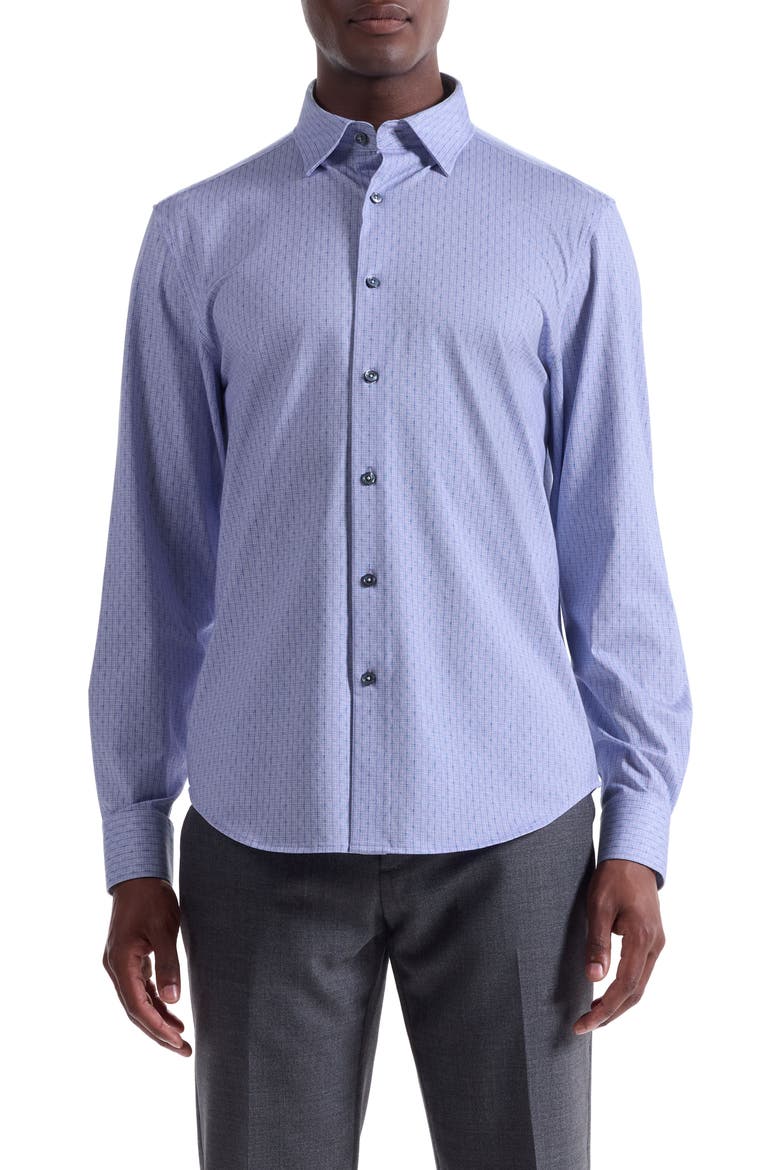 Jules OoohCotton® Floral Check Print Button-Down Shirt, Main, color, LILAC