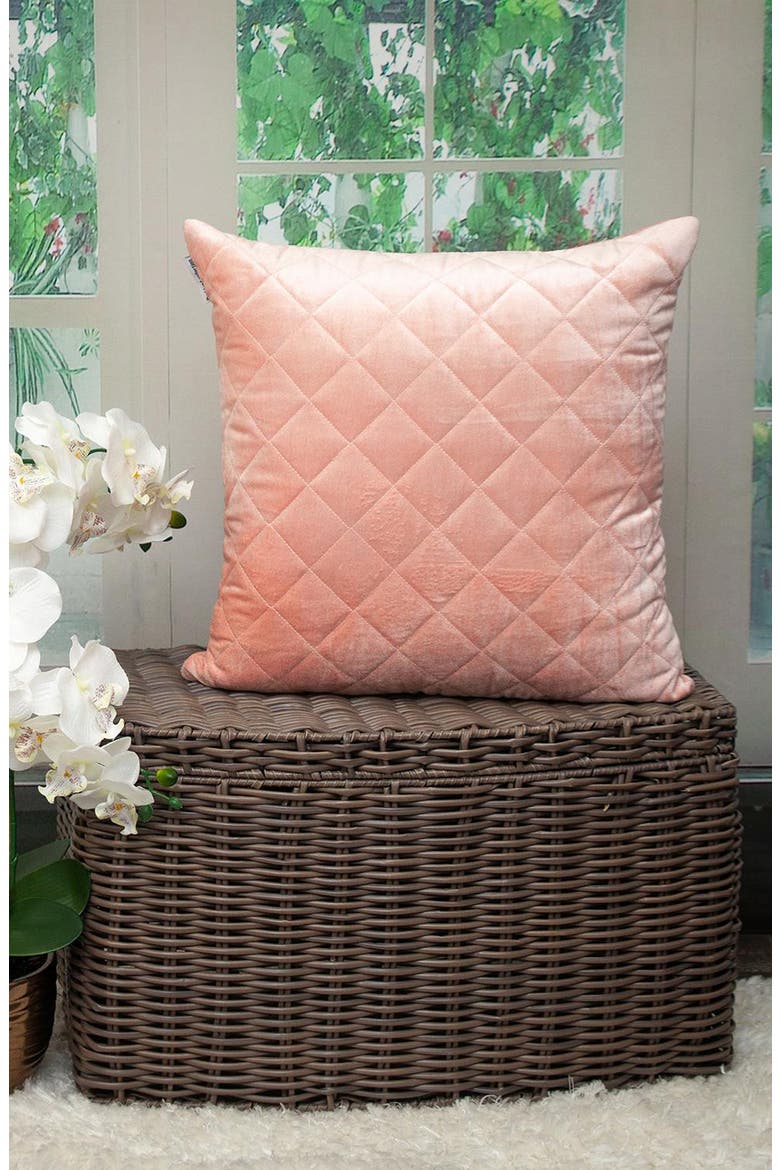 Milo Quilted Throw Pillow, Alternate, color, PINK