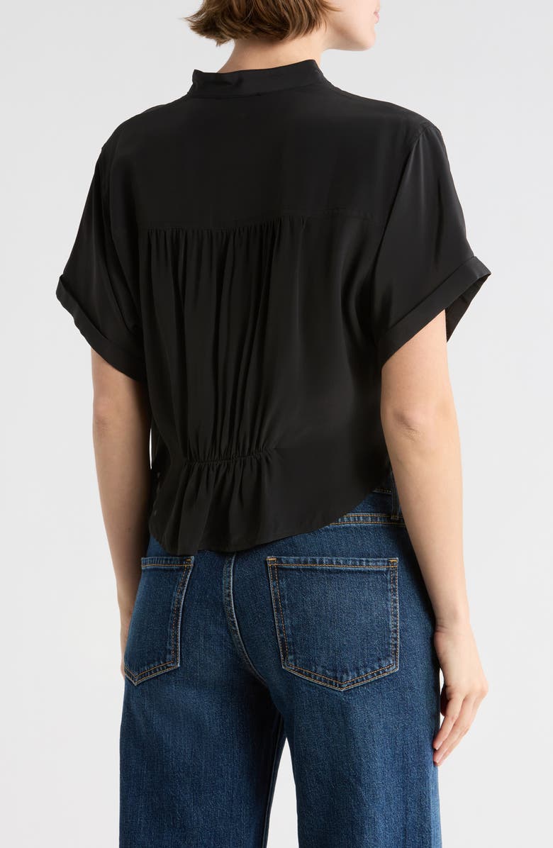 Madewell Grace Short Sleeve Peplum Top, Alternate, color, True Black