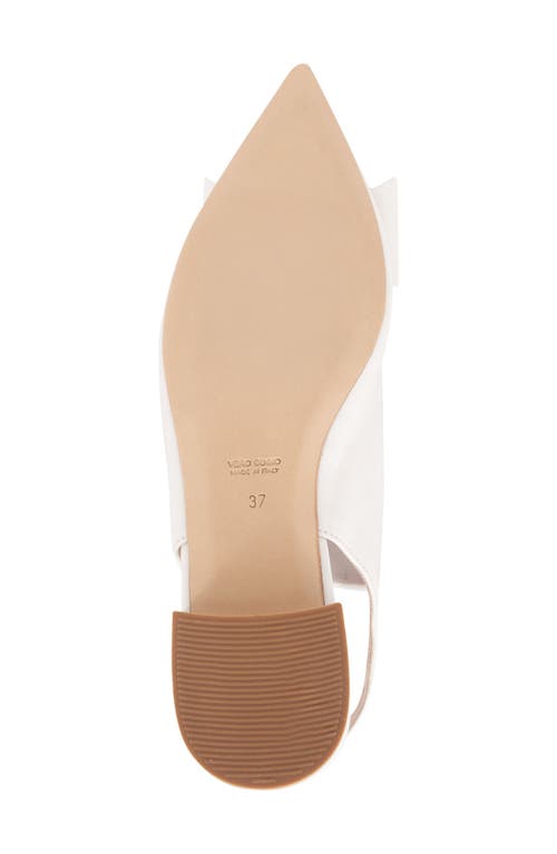 Bruno Magli Bella Pointed Toe Slingback Flat In Bone