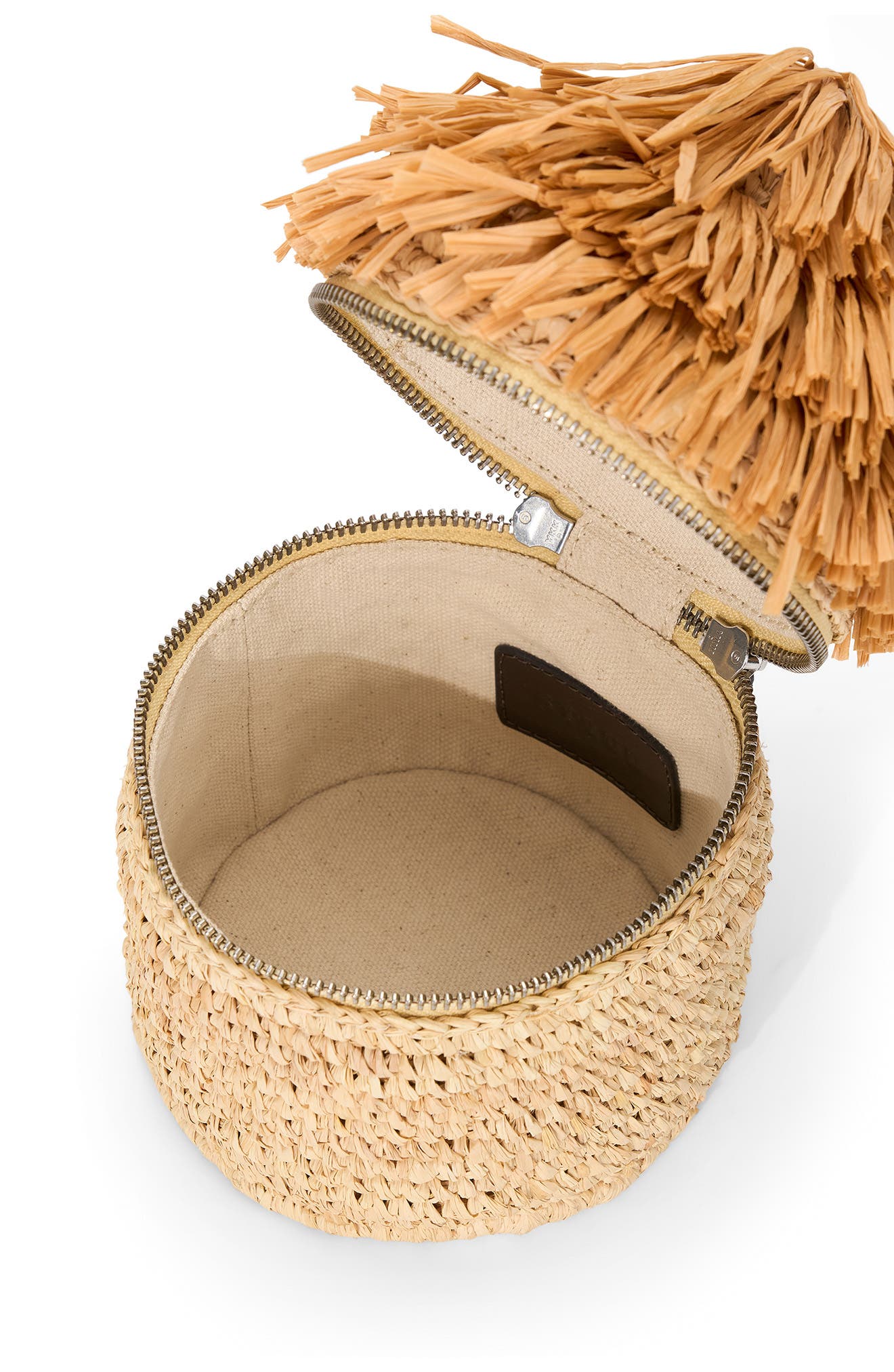 STAUD Tiki Raffia Shoulder Bag, Alternate, color, Natural