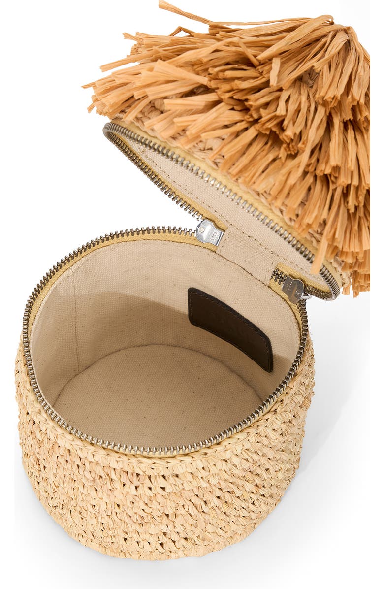 STAUD Tiki Raffia Shoulder Bag, Alternate, color, Natural