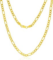 SIMONA 14k Gold Fill 22-Inch Figaro Chain Necklace
