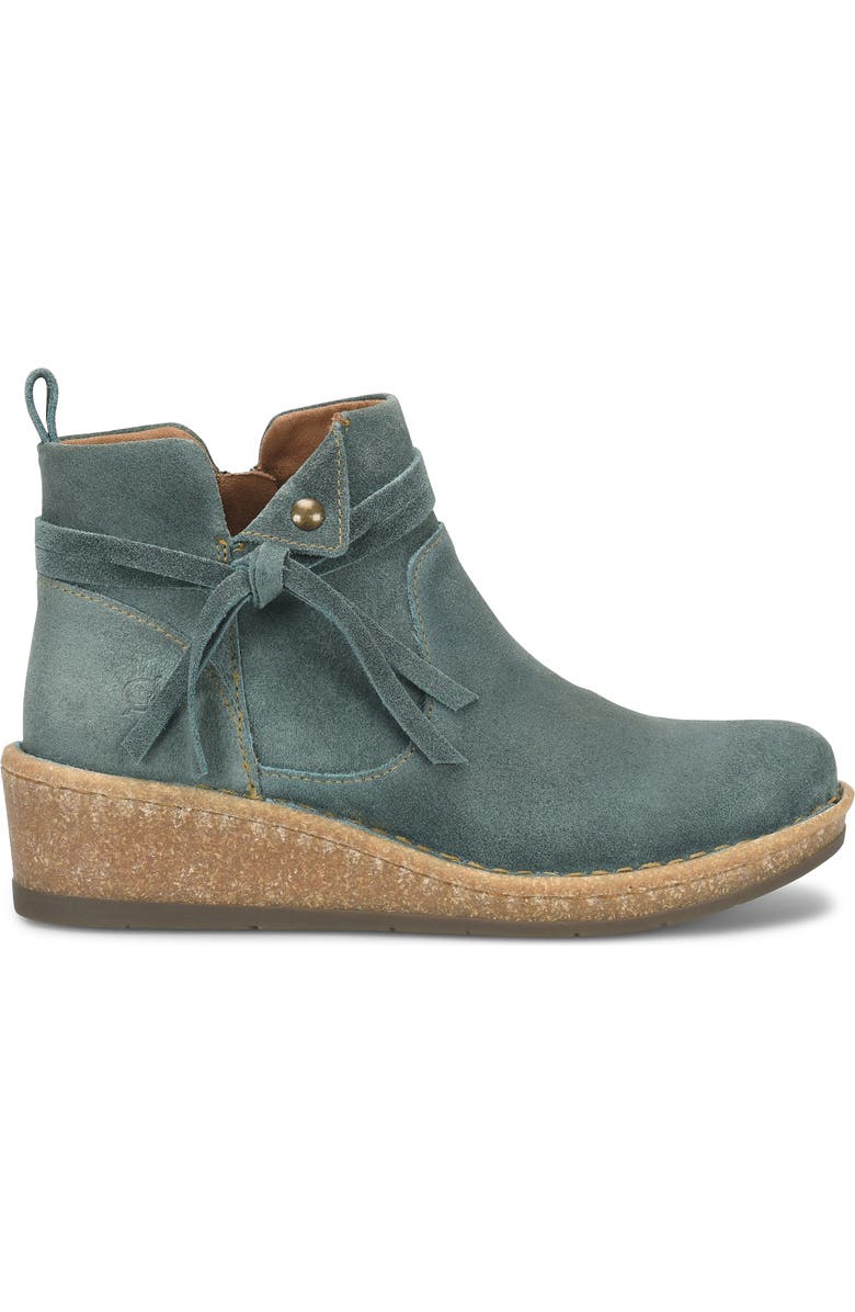 Børn Vaughn Distressed Suede Bootie, Alternate, color, Teal Distressed Leather