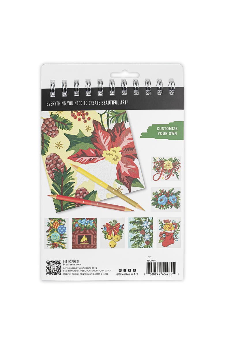 Brea Reese Colored Pencil Color by number Holiday Botanicals, Alternate, color,