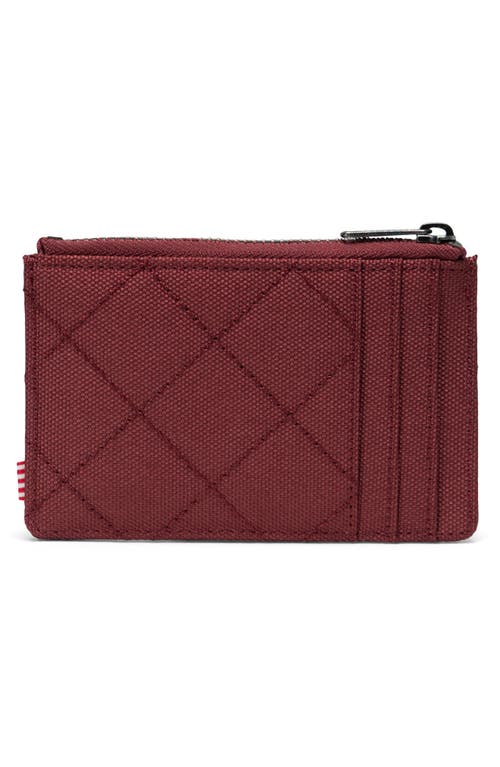 Herschel Supply Co . Oscar Rfid Recycled Polyester Card Case In Red