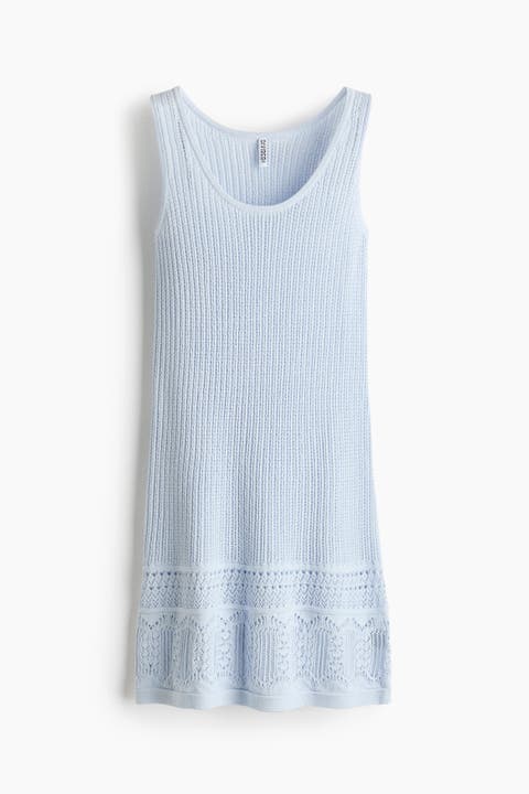 Pointelle-detail Dress