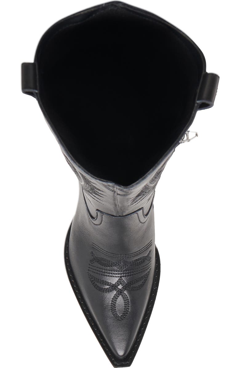Dolce Vita Ryatt Clip Toe Western Boot, Alternate, color, Black Leather