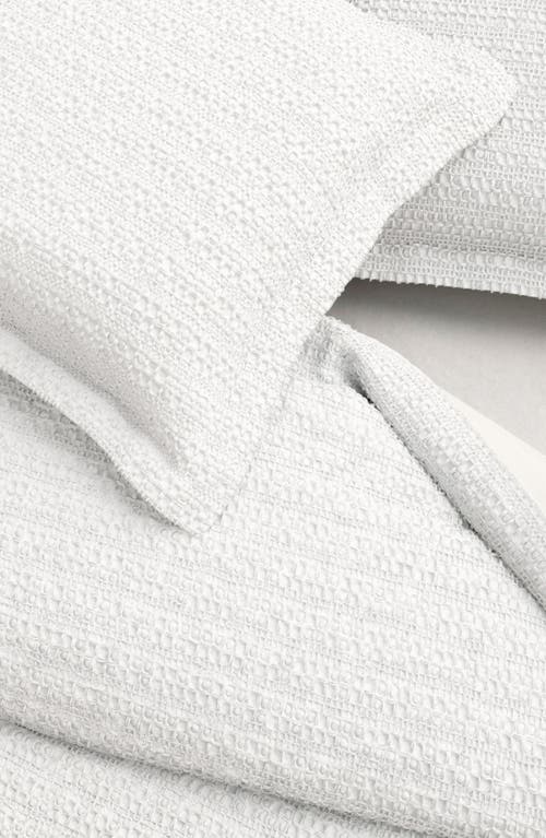 Woven & Weft Waffle Quilted 3-piece Duvet Set In Gray