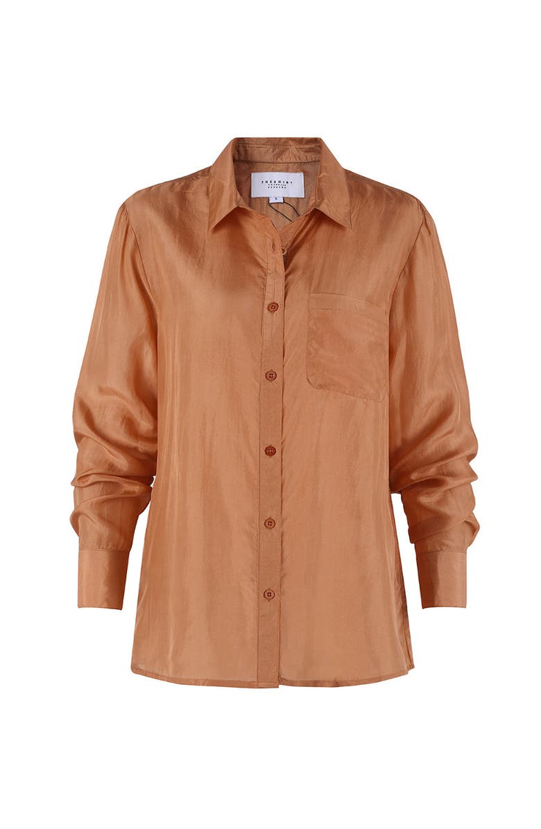 The Shirt by Rochelle Behrens The Silk Shirt, Alternate, color, Camel